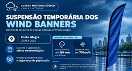 A determinação decorre do alerta meteorológico de chuvas intensas na cidade