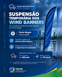 A determinação decorre do alerta meteorológico de chuvas intensas na cidade