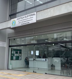 Fachada da nova sede da Justiça Eleitoral em Novo Hamburgo, RS
