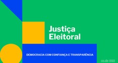 Logo "Justiça Eleitoral: Democracia com Confiança e Transparência”
