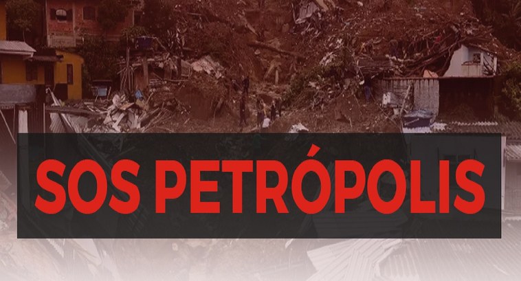 TRE-RS: SOS Petrópolis Logo campanha de ajuda à cidade de Petrópolis-RS