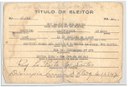 Título de Eleitor - 1945